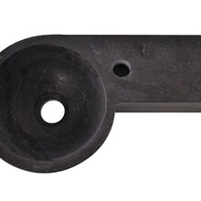 Wiesbaden Toilet Fontein B-Stone Natuursteen Rechts Rond 40x23 cm