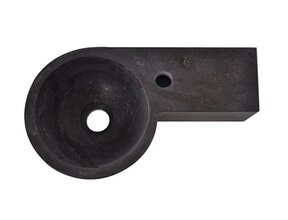 Wiesbaden Toilet Fontein B-Stone Natuursteen Rechts Rond 40x23 cm