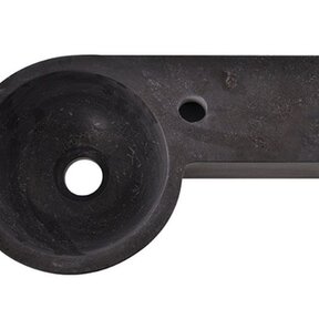 Wiesbaden Toilet Fontein B-Stone Natuursteen Rechts Rond 40x23 cm