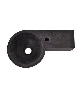 Wiesbaden Wiesbaden Toilet Fontein B-Stone Natuursteen Rechts Rond 40x23 cm