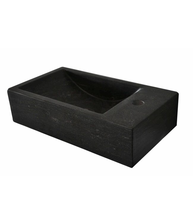 Wiesbaden Toilet Fontein B-Stone Natuursteen Rechts Rechthoek 40x22cm