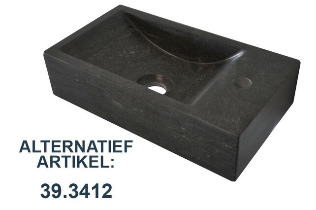 Wiesbaden Toilet Fontein B-Stone Natuursteen Rechts Rechthoek 40x22cm