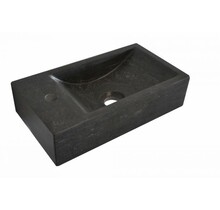 Wiesbaden Toilet Fontein B-Stone Natuursteen Links Rechthoek 40x22cm