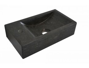 Wiesbaden Toilet Fontein B-Stone Natuursteen Links Rechthoek 40x22cm