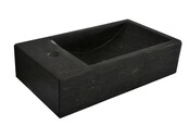 Wiesbaden Toilet Fontein B-Stone Natuursteen Links Rechthoek 40x22cm