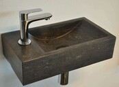 Wiesbaden Toilet Fontein B-Stone Natuursteen Links Rechthoek 40x22cm