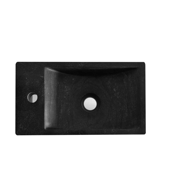 Wiesbaden Wiesbaden Toilet Fontein B-Stone Natuursteen Links Rechthoek 40x22cm