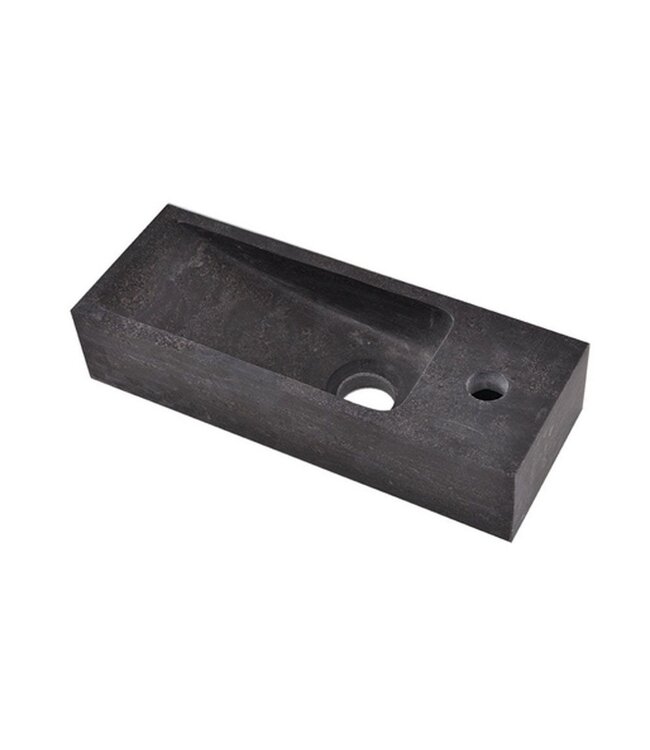Wiesbaden Toilet Fontein B-Stone Natuursteen Links Rechthoek 38x14cm