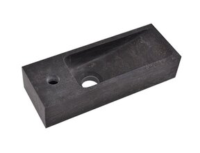 Wiesbaden Toilet Fontein B-Stone Natuursteen Links Rechthoek 38x14cm