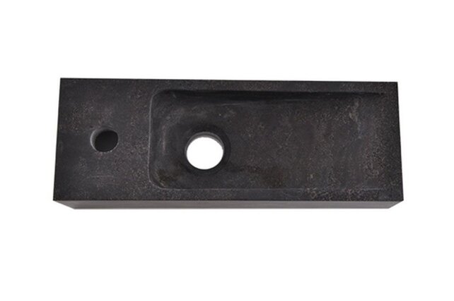 Wiesbaden Toilet Fontein B-Stone Natuursteen Links Rechthoek 38x14cm