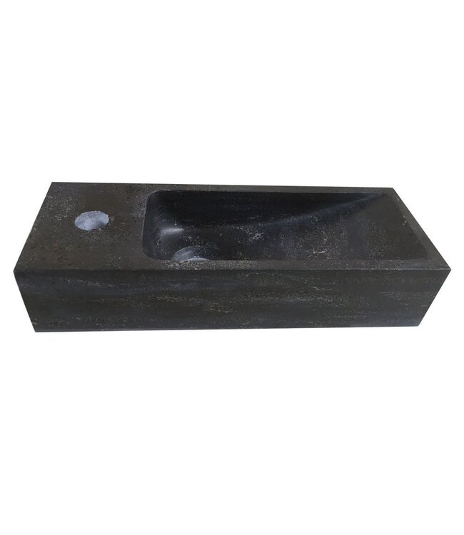 Wiesbaden Toilet Fontein B-Stone Natuursteen Links Rechthoek 38x14cm