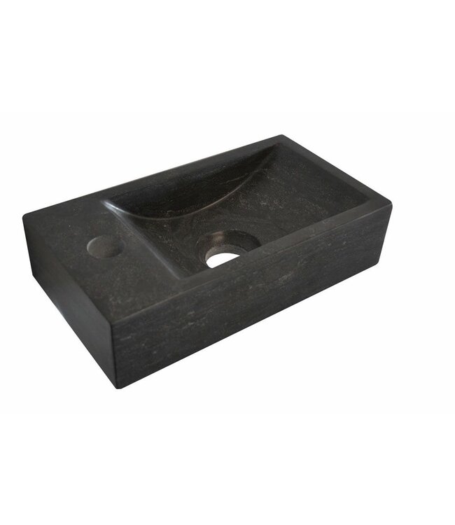 Wiesbaden Toilet Fontein B-Stone Natuursteen Rechts Rechthoek 36x18cm