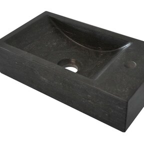 Wiesbaden Toilet Fontein B-Stone Natuursteen Rechts Rechthoek 36x18cm