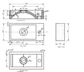Wiesbaden Toilet Fontein B-Stone Natuursteen Rechts Rechthoek 36x18cm
