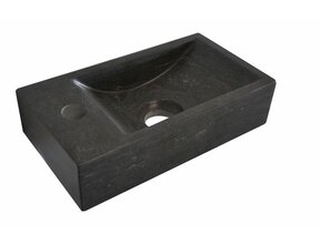 Wiesbaden Toilet Fontein B-Stone Natuursteen Links Rechthoek 36x18cm