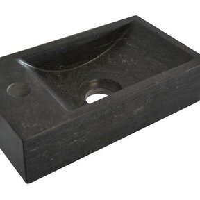 Wiesbaden Toilet Fontein B-Stone Natuursteen Links Rechthoek 36x18cm