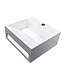 Toilet fontein Jullia Mat Wit Solid Surface 30x28x12,5 cm met kraangat