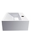 Toilet fontein Julia Mat Wit Solid Surface 30x28x12,5 cm met kraangat