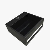 Toilet fontein Jullia Mat Zwart Solid Surface 30x28x12,5 cm met kraangat