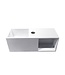 Toilet fontein Julia met Nis Mat Zwart Solid Surface 50x20x20 cm met kraangat