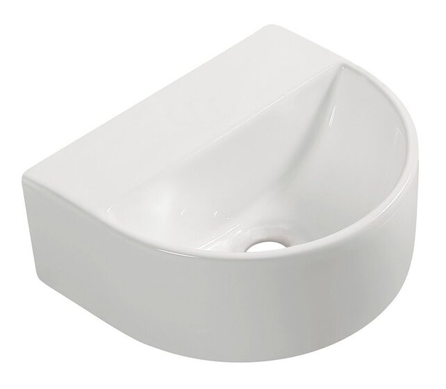 Wiesbaden Toilet fontein Lara Wit Halfrond met kraangat 30x25x12 cmWiesbaden Toilet fontein Lara Wit Halfrond met kraangat 30x25x12 cm