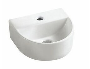 Wiesbaden Toilet fontein Lara Wit Halfrond met kraangat 30x25x12 cm