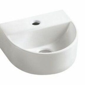 Wiesbaden Toilet fontein Lara Wit Halfrond met kraangat 30x25x12 cm