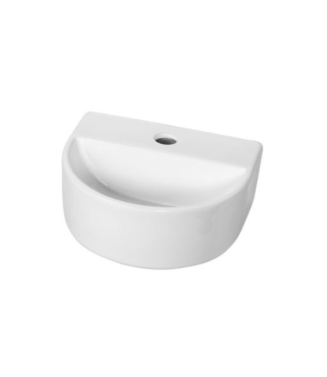Wiesbaden Wiesbaden Toilet fontein Lara Wit Halfrond met kraangat 30x25x12 cmWiesbaden Toilet fontein Lara Wit Halfrond met kraangat 30x25x12 cm