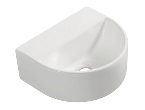 Wiesbaden Toilet fontein Lara Wit Halfrond Zonder kraangat 30x25x12 cm