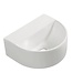 Wiesbaden Wiesbaden Toilet fontein Lara Wit Halfrond Zonder kraangat 30x25x12 cm