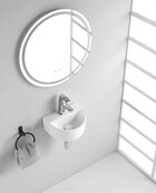 Toilet fontein Lara Wit Halfrond Zonder kraangat 30x25x12 cm