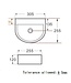Toilet fontein Lara Wit Halfrond Zonder kraangat 30x25x12 cm