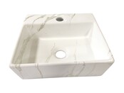 Toilet fontein Carrara Marmer look 33x29 x11 cm Toilet fontein Carrara Marmer look 33x29 x11 cm