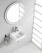 Toilet fontein Carrara Marmer look 33x29 x11 cm Toilet fontein Carrara Marmer look 33x29 x11 cm
