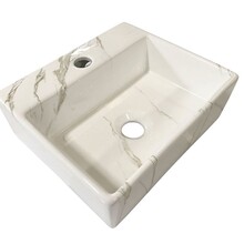Wiesbaden Toilet fontein Carrara Marmer look 33x29 x11 cm