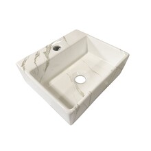 Wiesbaden Toilet fontein Carrara Marmer look 33x29 x11 cm