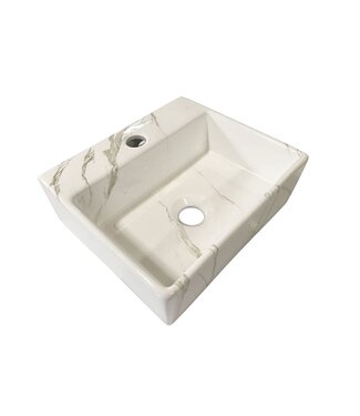 Wiesbaden Wiesbaden Toilet fontein Carrara Marmer look 33x29 x11 cm