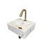 Toilet fontein Carrara Marmer look 33x29 x11 cm