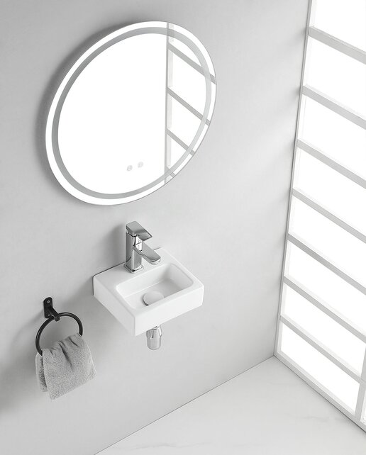 Toilet fontein Leto 28x24x9 cm met kraangat Toilet fontein Leto 28x24x9 cm met kraangat