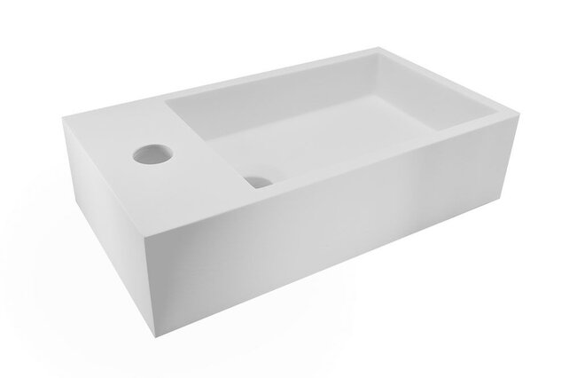 Toilet Fontein Maria Rechts Wit 40x22x10cm Solid Surface