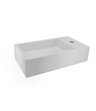 Wiesbaden Wiesbaden Toilet Fontein Maria Rechts Wit 40x22x10cm Solid Surface