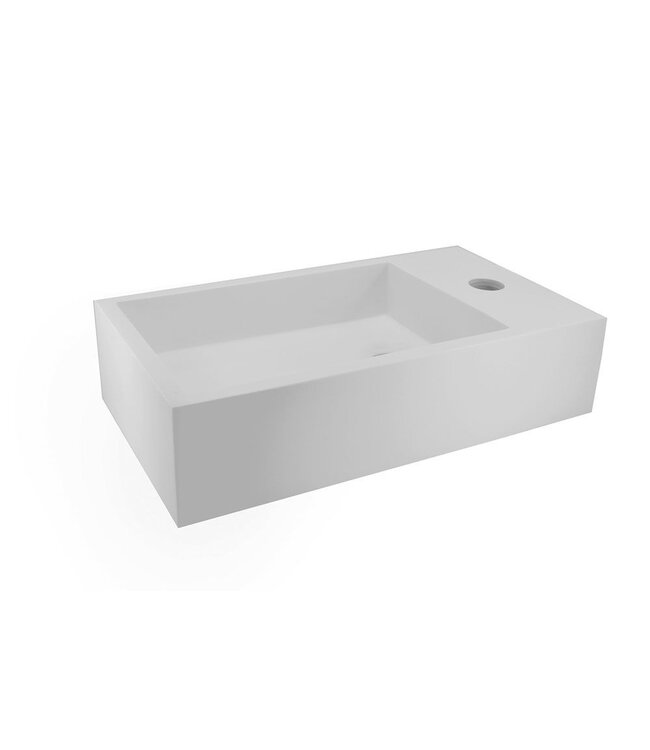 Toilet Fontein Maria Rechts Wit 40x22x10cm Solid Surface