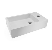 Toilet Fontein Maria Rechts Wit 40x22x10cm Solid Surface