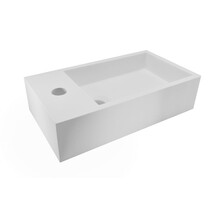 Toilet Fontein Maria Links Wit 40x22x10cm Solid Surface