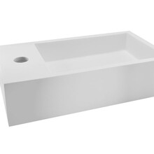 Wiesbaden Toilet Fontein Maria Links Wit 40x22x10cm Solid Surface