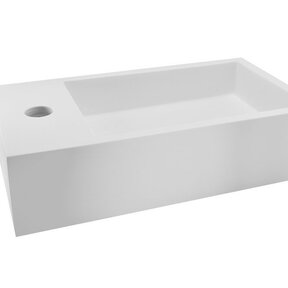 Wiesbaden Toilet Fontein Maria Links Wit 40x22x10cm Solid Surface