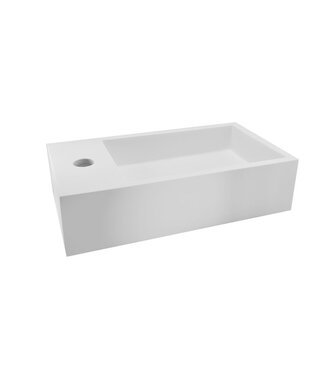 Wiesbaden Wiesbaden Toilet Fontein Maria Links Wit 40x22x10cm Solid Surface
