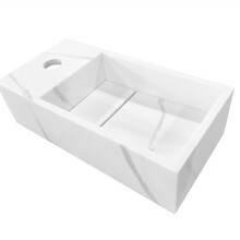 Wiesbaden Toilet Fontein Noble Links Mat Wit 36x18x10 cm Solid Surface