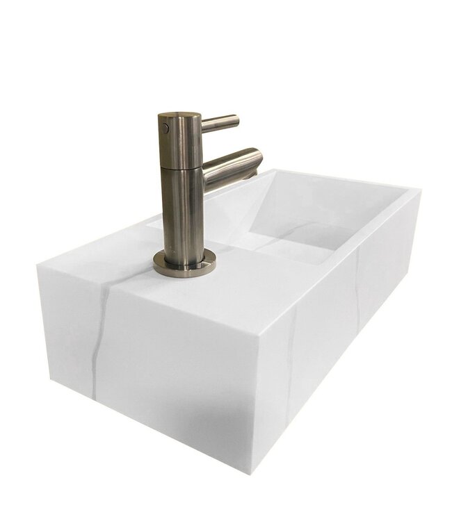Toilet Fontein Noble Links Mat Wit 36x18x10 cm Solid Surface