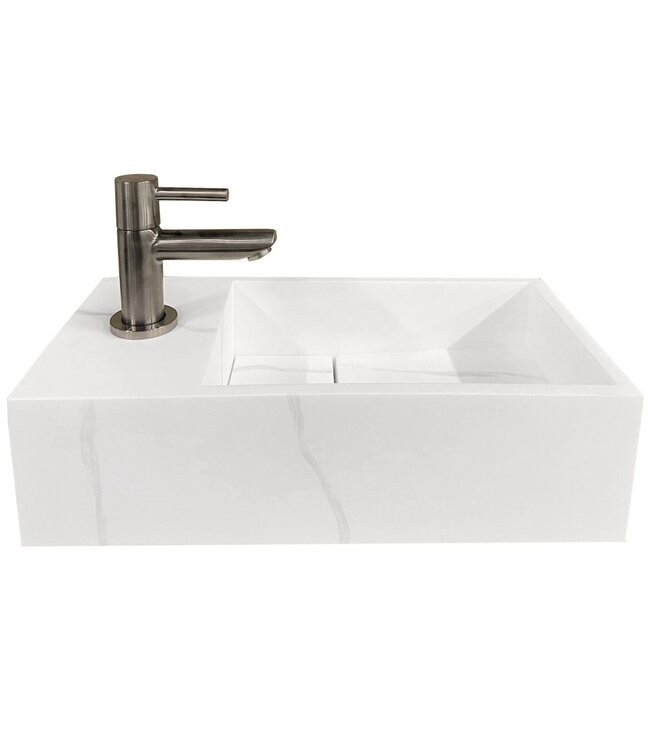 Toilet Fontein Noble Links Mat Wit 36x18x10 cm Solid Surface